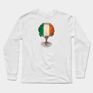 Tree of Life with Irish Flag Long Sleeve T-Shirt